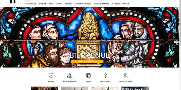 Un exemple de site web d'église.