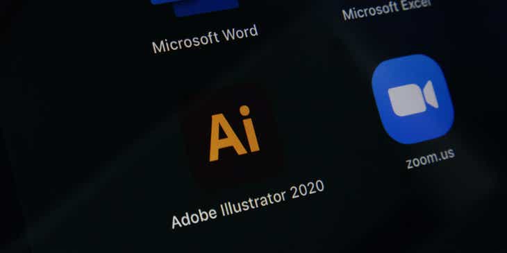 Das Icon des Adobe-Illustrator-Grafikprogramms.