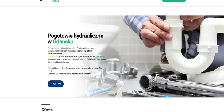 Strona internetowa hydraulika.