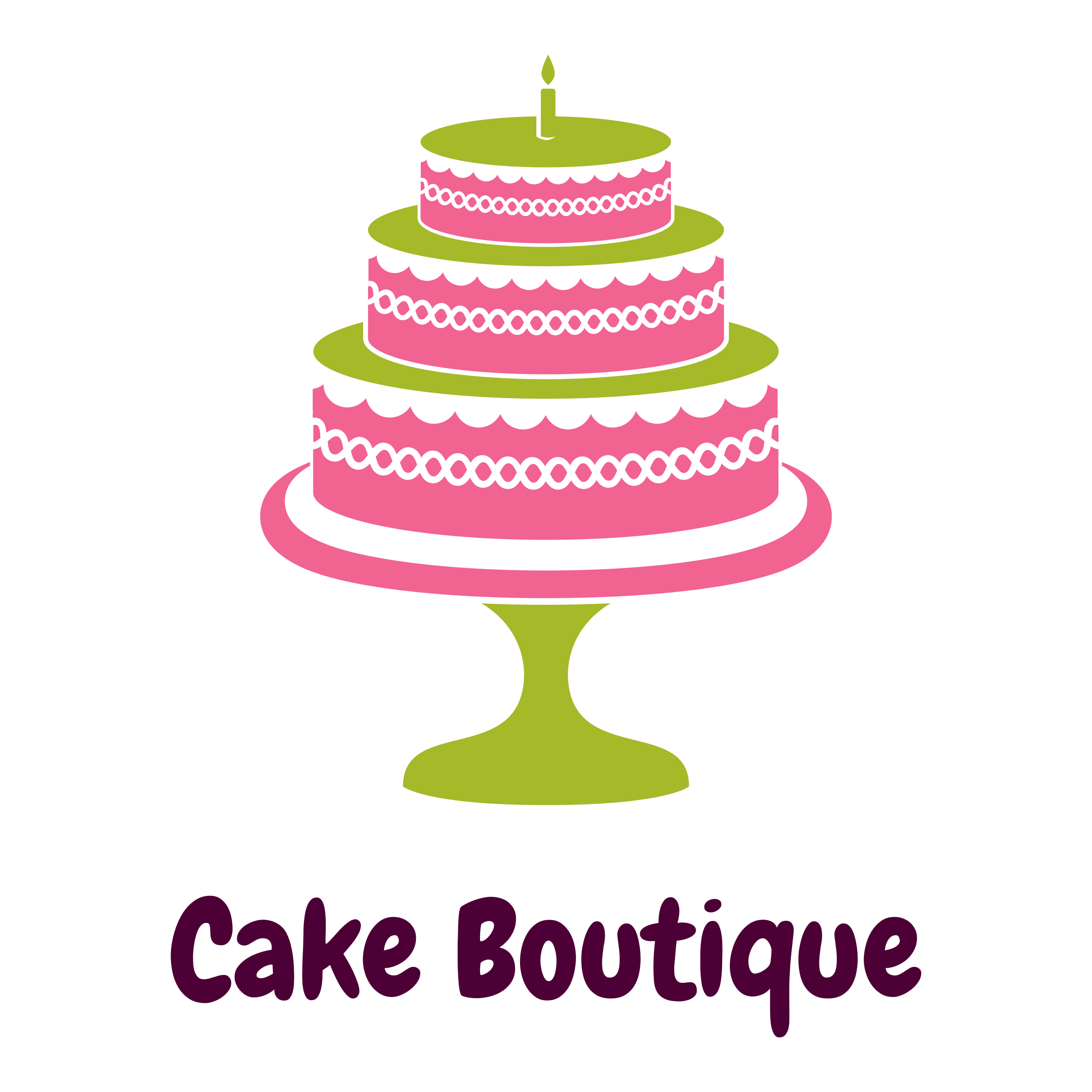 Editable Bakery Logo Template, DIY Edit Watercolor Cake Logo, Wedding