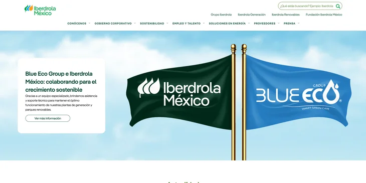 Página de inicio de Iberdrola México