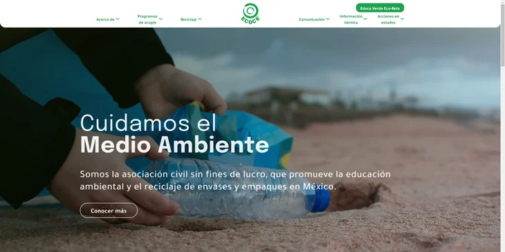 Ejemplo de sitio web de reciclaje.