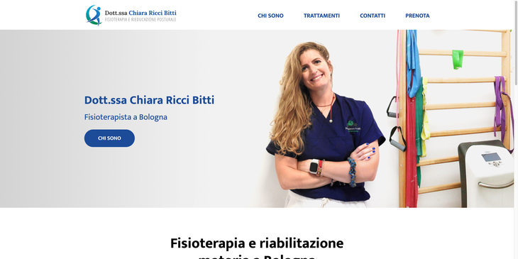 Il design di un sito web di fisioterapia.