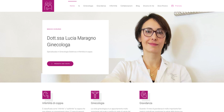 Il design di un sito web di medici.