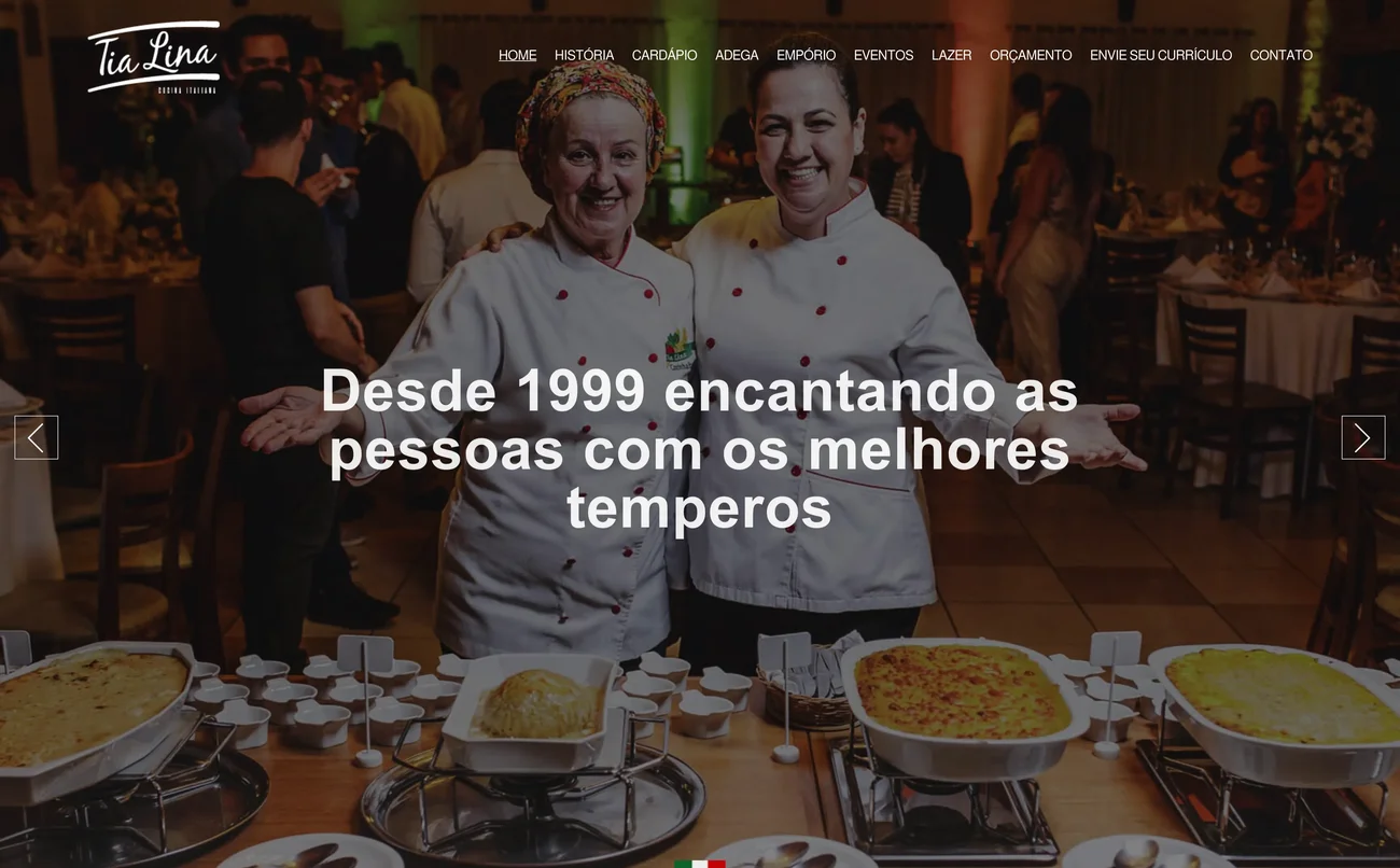 Exemplos de sites de restaurantes italianos - 5 ideias de sites que vão  abrir seu apetite