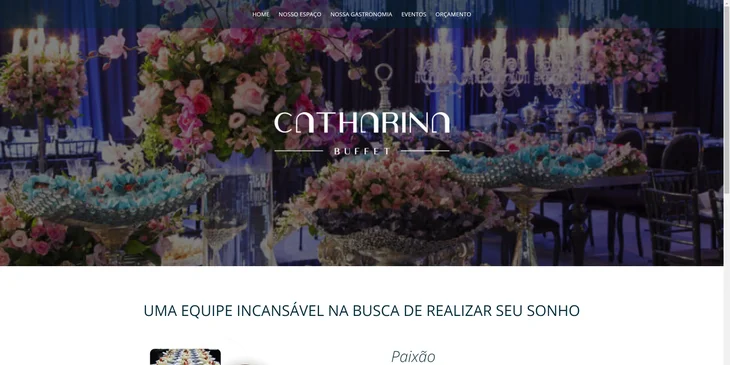 Um exemplo de site de buffet.