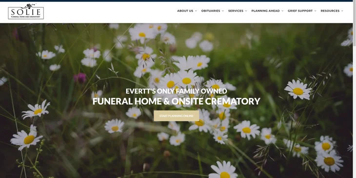 An example of a funeral home website.