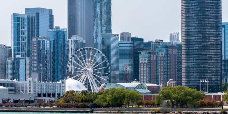 View of the Navy Pier in Chicago, Illinois
