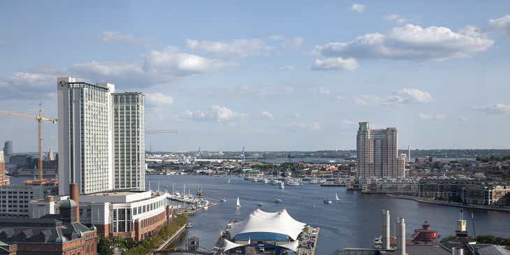 Vista del Inner Harbor en Baltimore, Maryland.