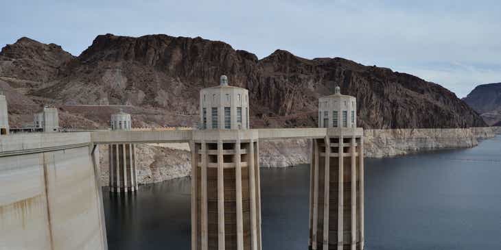 Hoover Dam in the state of Nevada.
