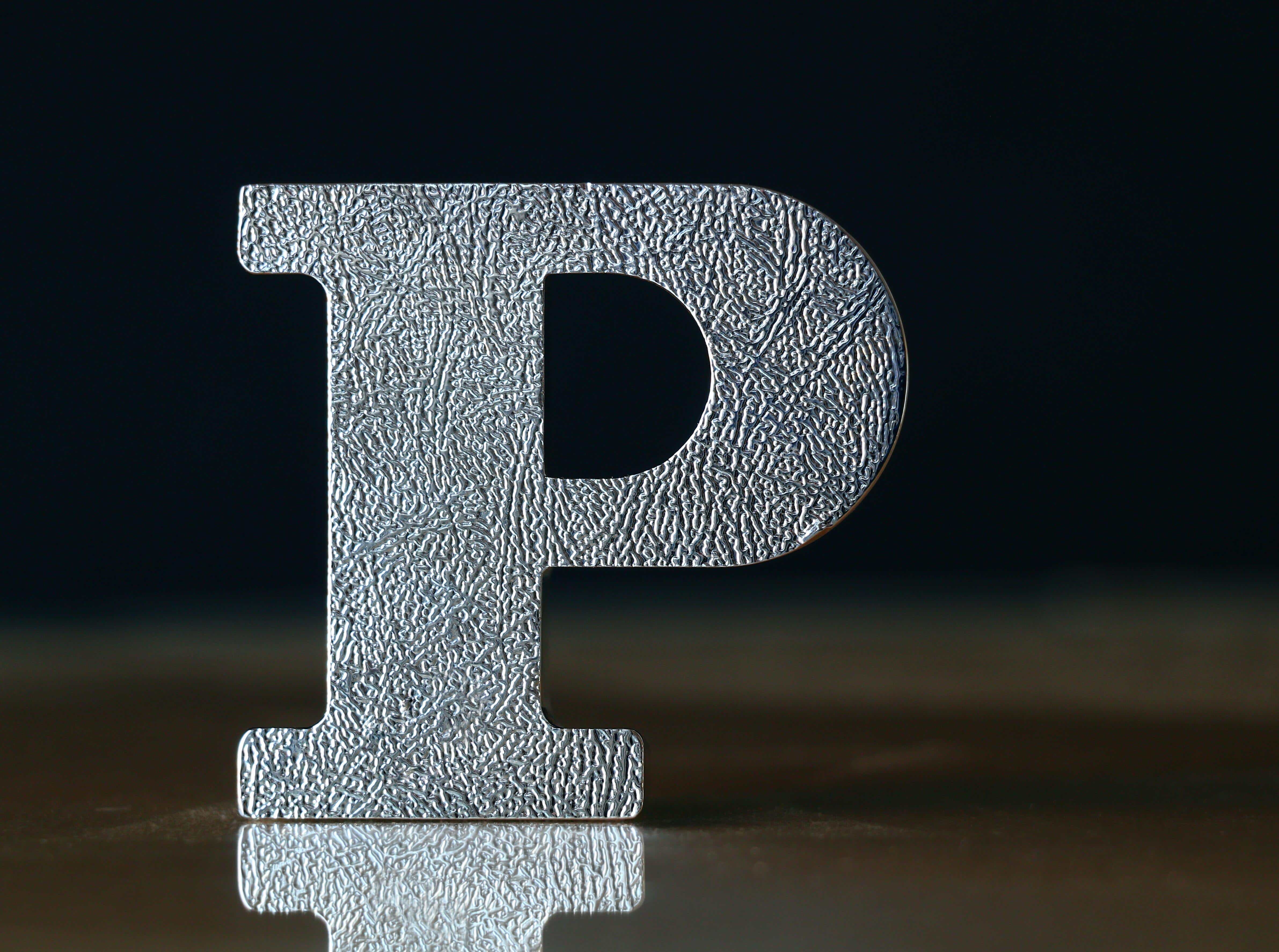 Type letter p hi-res stock photography and images - Alamy