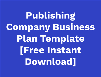 publishing company business plan sample pdf