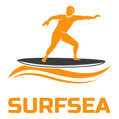 Surfar Infinito Logotipo Da Placa De Ressaca E Da Onda De Oceano