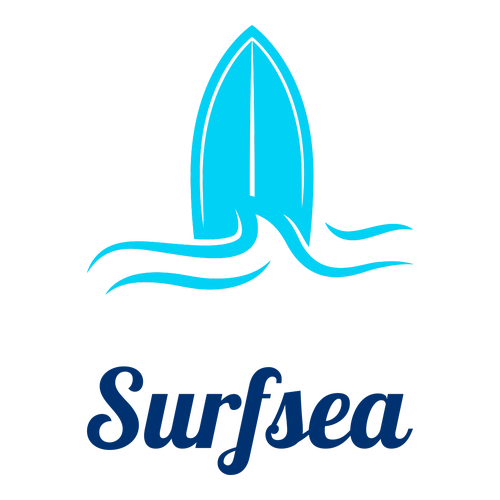 Surfar Infinito Logotipo Da Placa De Ressaca E Da Onda De Oceano